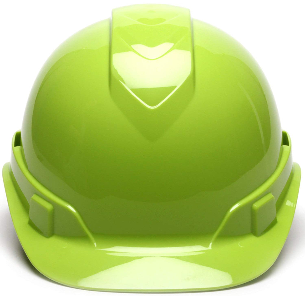 Pyramex Ridgeline Vented Hi-Viz Lime Cap Style Hard Hat - 4 Point Suspensions
