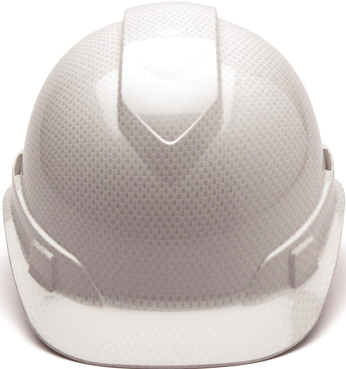 Pyramex Vented Cap Style Ridgeline Hard Hat Shiny White Pattern - 6 Point Ratchet Suspensions