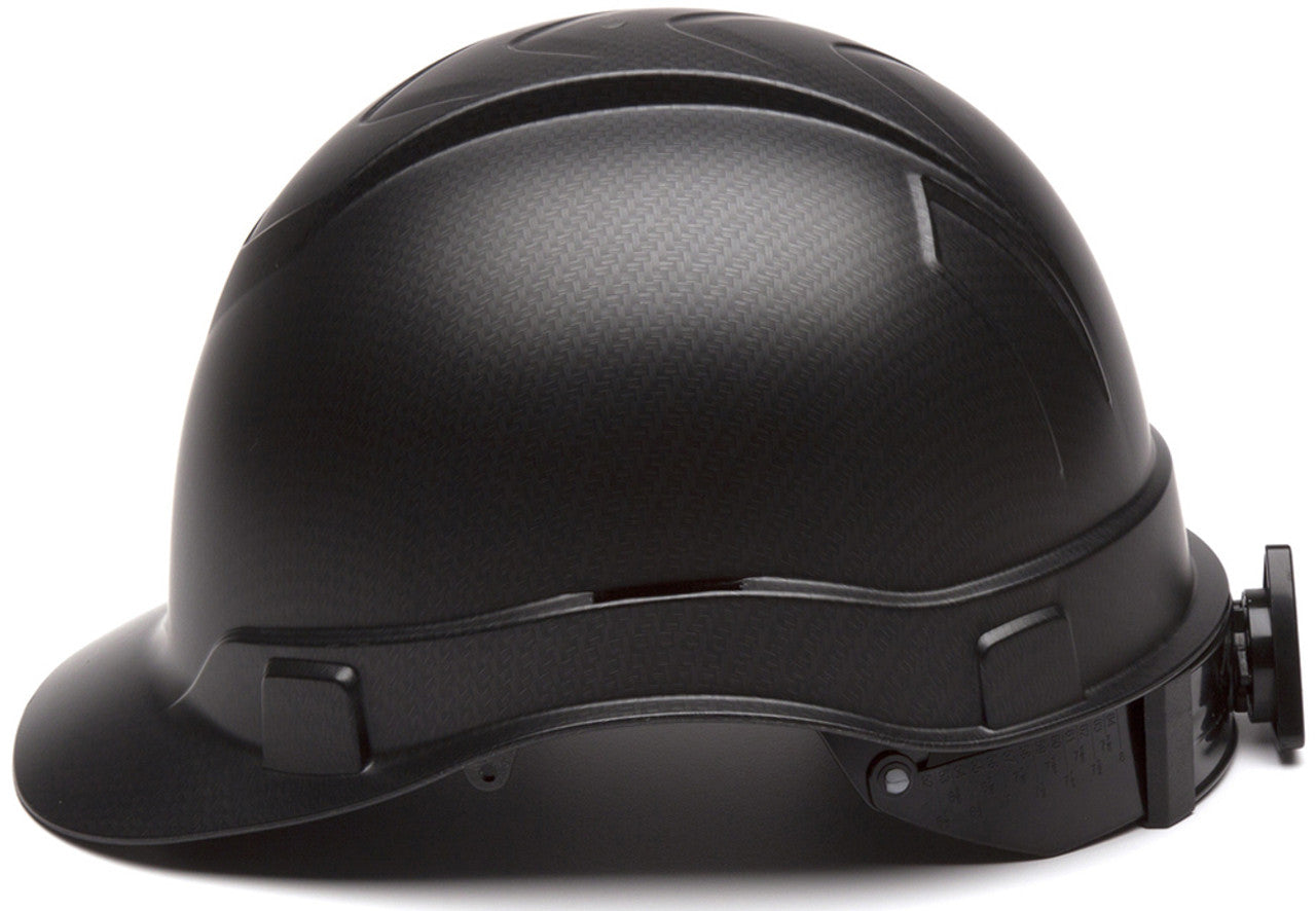 Pyramex Ridgeline Cap Style Hard Hat with Black Graphite Pattern - 4 Point Suspensions