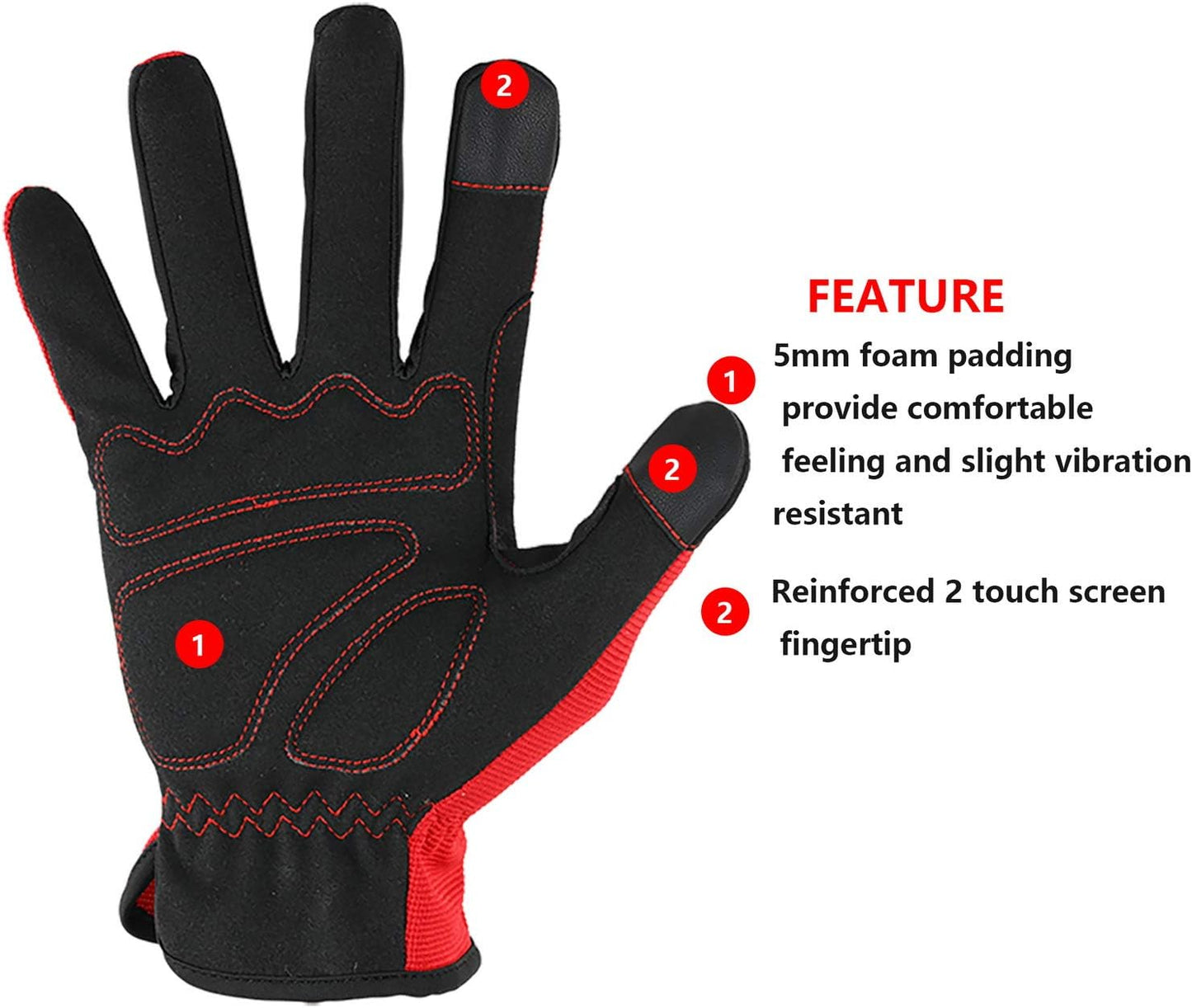 Work Gloves For Men & Women - High Dexterity Touch Screen