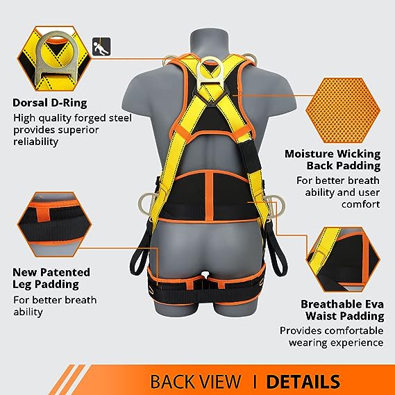 TT TRSMIMA Safety Harness Fall Protection Upgrade 4 Quick Buckles