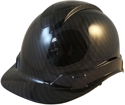 Pyramex Ridgeline Cap Style Hard Hat Shiny Black Graphite Pattern - 4 Point Suspensions