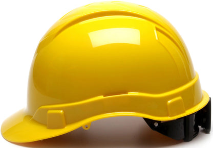 Pyramex Ridgeline Cap Style Hard Hats Yellow - 4 Point Suspension