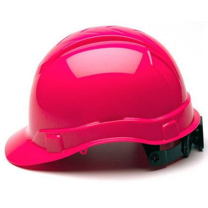 Pyramex Ridgeline Cap Style Hard Hats Hi Viz Pink - 4 Point Suspension