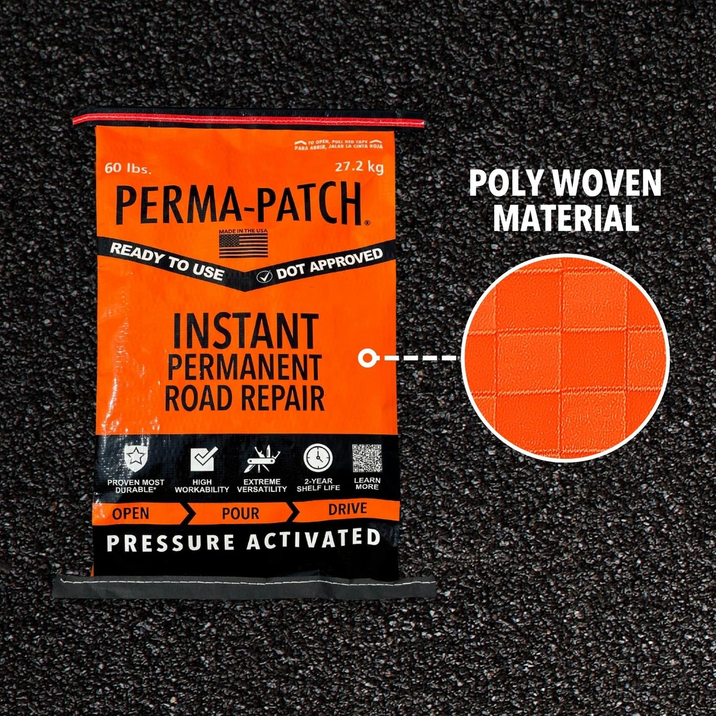 Cold Patch 60 lb. Bag Black - PP-60-C