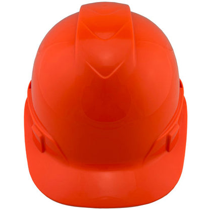 Pyramex Ridgeline Cap Style Hard Hats Hi Viz Orange - 4 Point Suspension