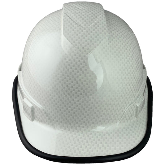 Pyramex Ridgeline Vented Cap Style Hard Hat with Shiny White Graphite Pattern - 4 Point Suspensions